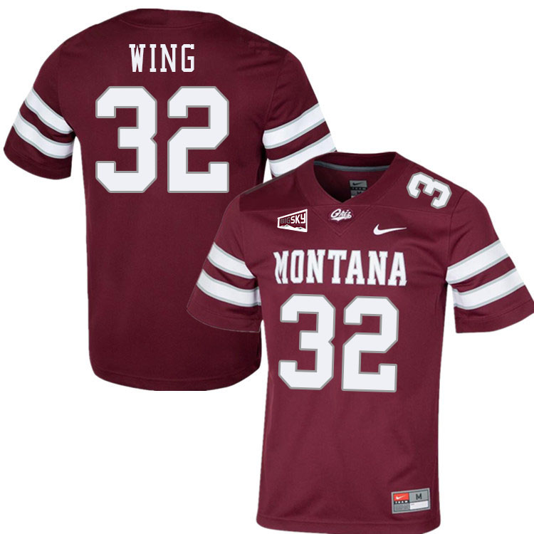Montana Grizzlies #32 Peyton Wing College Football Jerseys,Uniforms Stitched Sale-Maroon